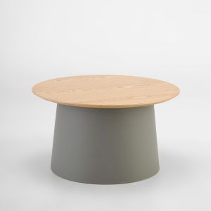 ZENTRA COFFEE TABLE ΦΥΣΙΚΟ ΓΚΡΙ 70x70x39cm