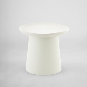 PLATE COFFEE TABLE OFF WHITE 50x50x47.5cm
