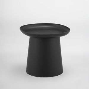 PLATE COFFEE TABLE ΜΑΥΡΟ 50x50x47.5cm