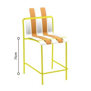 KIOSK ΣΚΑΜΠΟ BAR ΛΕΥΚΟ ΠΟΡΤΟΚΑΛΙ 54x40.5x110cm