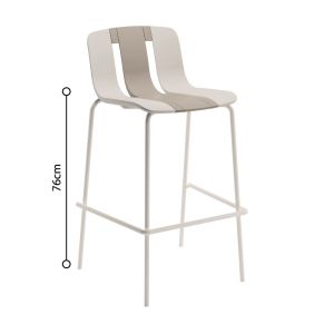 ART ΣΚΑΜΠΟ BAR ΜΠΕΖ OFF WHITE 51x44x105cm