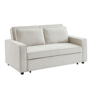 CUBO ΚΑΝΑΠΕΣ ΚΡΕΒΑΤΙ 3ΘΕΣΙΟΣ OFF WHITE 172x90x89cm