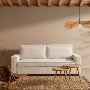 CUBO ΚΑΝΑΠΕΣ ΚΡΕΒΑΤΙ 3ΘΕΣΙΟΣ OFF WHITE 172x90x89cm