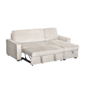 TRESOR ΚΑΝΑΠΕΣ ΚΡΕΒΑΤΙ ΓΩΝΙΑ ΑΝΑΣΤΡΕΨΙΜΗ OFF WHITE 223x145x91cm