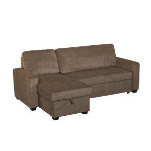 TRESOR ΚΑΝΑΠΕΣ ΚΡΕΒΑΤΙ ΓΩΝΙΑ ΑΝΑΣΤΡΕΨΙΜΗ ΚΑΦΕ 223x145x91cm