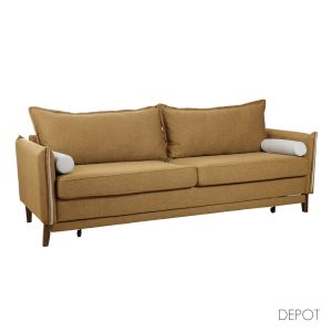 COMMODO ΚΑΝΑΠΕΣ ΚΡΕΒΑΤΙ 3ΘΕΣΙΟΣ CAMEL NEVE 17 BEIGE NEVE 13 230x81x88cm