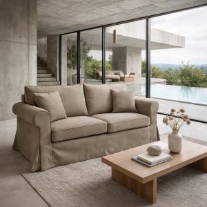 ASHLEY ΚΑΝΑΠΕΣ 2ΘΕΣΙΟΣ ΜΕ ΑΠΟΣΥΡΟΜΕΝΟ ΚΑΦΕ ΑΝΟΙΧΤΟ TWIST 03 173x85x95cm