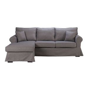 ASHLEY ΚΑΝΑΠΕΣ ΓΩΝΙΑ ΑΡΙΣΤΕΡΗ ΜΕ ΑΠΟΣΥΡΟΜΕΝΟ ΓΚΡΙ TWIST 19 236x171x91cm