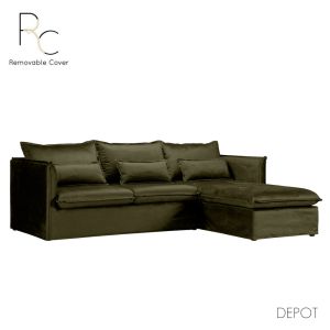 ONE ONLY ΚΑΝΑΠΕΣ ΓΩΝΙΑ ΔΕΞΙΑ ΛΑΔΙ 258x180x90cm