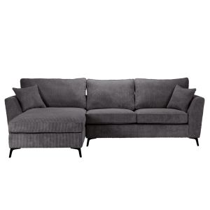 BOEL ΚΑΝΑΠΕΣ ΓΩΝΙΑ ΑΡΙΣΤΕΡΗ ΓΚΡΙ LINCOLN 90 280x170x92cm