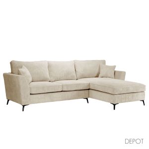 BOEL ΚΑΝΑΠΕΣ ΓΩΝΙΑ ΔΕΞΙΑ BEIGE LINCOLN 03 280x170x92cm