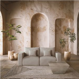 BOX ΠΟΛΥΘΡΟΝΑ ΜΕ ΜΠΡΑΤΣΟ ΑΝΑΣΤΡΕΨΙΜΗ BEIGE VOGUE 2 107x107x85cm