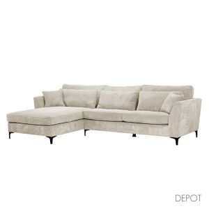 FOREVER ΚΑΝΑΠΕΣ ΓΩΝΙΑ ΑΡΙΣΤΕΡΗ BEIGE LINCOLN 03 316x185x92cm