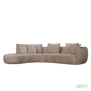 CURVO ΚΑΝΑΠΕΣ ΓΩΝΙΑ ΑΡΙΣΤΕΡΗ BEIGE CREMONA 14 412x162x92cm