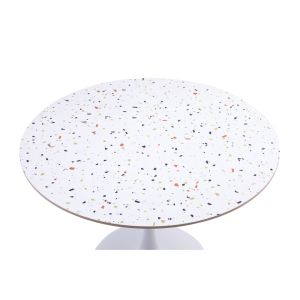 NOUGAT ΤΡΑΠΕΖΙ ΡΟΤΟΝΤΑ TERRAZZO 100x100xH75cm