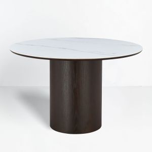 AMARO ΤΡΑΠΕΖΙ ΚΑΦΕ BITTER ΛΕΥΚΟ ΜΕ ΟΨΗ ΜΑΡΜΑΡΟΥ 120x120x75cm