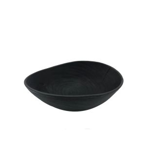 BULAT BOWL DECORATIVE 34x26x14 POLYRESIN BLACK