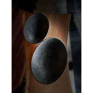BULAT BOWL DECORATIVE 34x26x14 POLYRESIN BLACK