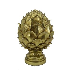 GOLDEN PINUS DECORATION TOTEM 16x16x25 POLYRESIN GOLD