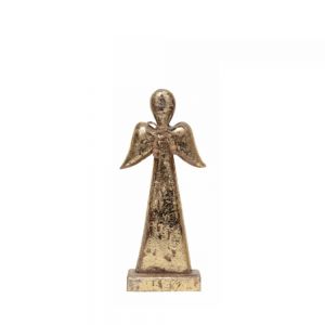 BIANCA ΧΡΙΣΤΟΥΓΕΝΝΙΑΤΙΚΟ ΔΙΑΚΟΣΜΗΤΙΚΟ ΑΓΓΕΛΟΣ 14x6x33 ΞΥΛΟ MANGO ΧΡΥΣΟ