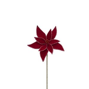 XMAS AMARYLLIS ΛΟΥΛΟΥΔΙ POLYESTER ΚΟΚΚΙΝΟ ΛΕΥΚΟ 40x40