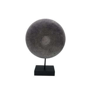 SKIVA ΔΙΑΚΟΣΜΗΤΙΚΟ TOTEM 25x7x36 POLYRESIN ΑΣΗΜΙ ΑΝΤΙΚΕ