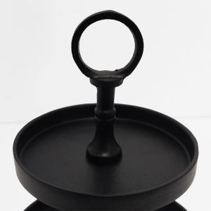 SERVIR ΟΡΝΤΕΒΙΕΡΑ 3 ΕΠΙΠΕΔΑ 20x20x35cm ΑΛΟΥΜΙΝΙΟ ΜΑΥΡΟ