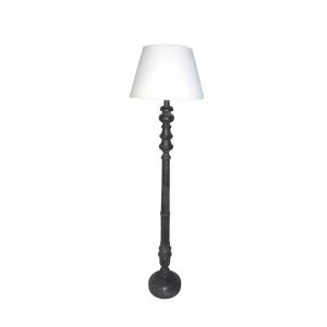 VICTORIEN ΦΩΤΙΣΤΙΚΟ ΕΠΙΔΑΠΕΔΙΟ 25x25x163 ΞΥΛΟ ΜΑΥΡΟ ΥΦΑΣΜΑ ΛΕΥΚΟ