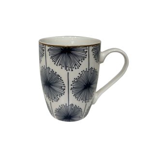 FLEUR ΚΟΥΠΑ NEW BONE CHINA ΛΕΥΚΟ ΜΠΛΕ ΧΡΥΣΟ D8,3xH10,5cm