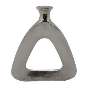 ABSTRACT TRIANGLE ΒΑΖΟ ΑΛΟΥΜΙΝΙΟ SILVER NICKEL 33x5xH38cm