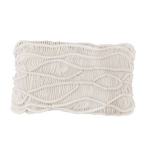 KRISHA ΔΙΑΚΟΣΜΗΤΙΚΟ ΜΑΞΙΛΑΡΙ MACRAME ΒΑΜΒΑΚΙ POLYESTER IVORY 30x50cm