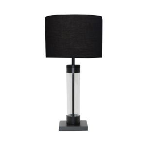 TREMONT ΦΩΤΙΣΤΙΚΟ ΕΠΙΤΡΑΠΕΖΙΟ 36x36x62 ΣΙΔΕΡΟ ΜΑΥΡΟ ΜΑΤ ΓΥΑΛΙ ΜΑΥΡΟ