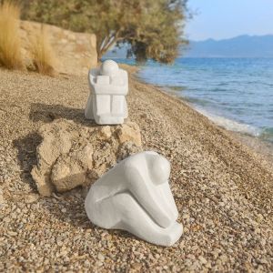 EVERLY ΔΙΑΚΟΣΜΗΤΙΚΗ ΦΙΓΟΥΡΑ POLYRESIN ΛΕΥΚΟ 43,6x28xH35cm