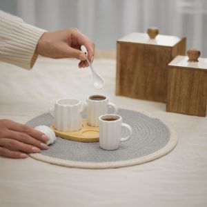 CACTUS ΚΟΥΠΑ ESPRESSO ESPRESSO SET ΜΕ ΖΑΧΑΡΙΕΡΑ ΠΟΡΣΕΛΑΝΗ BAMBOO ΛΕΥΚΟ ΦΥΣΙΚΟ 11,5x12,5xΗ11cm