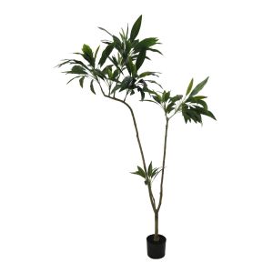 THIN IRON ΤΕΧΝΗΤΟ ΦΥΤΟ ΣΕ ΓΛΑΣΤΡΑ 180cm PVC ΠΡΑΣΙΝΟ ΜΑΥΡΟ ΤΣΙΜΕΝΤΟ