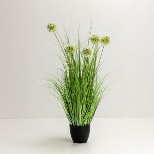 GRASS FLOWER ΦΥΤΟ ΤΕΧΝΗΤΟ ΣΕ ΓΛΑΣΤΡΑ 85 PVC ΠΡΑΣΙΝΟ