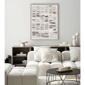 ELYSIAN ΠΙΝΑΚΑΣ ΔΙΑΚΟΣΜΗΣΗΣ 90x120x5 ΚΑΜΒΑΣ ΛΕΥΚΟ ΜΠΕΖ ΚΑΦΕ ΓΚΡΙ ΞΥΛΟ ΦΥΣΙΚΟ