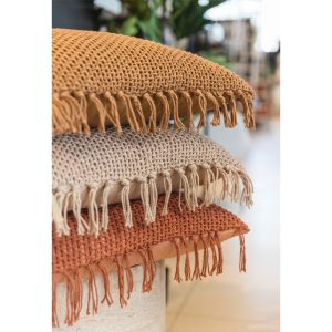 ARNAV ΔΙΑΚΟΣΜΗΤΙΚΟ ΜΑΞΙΛΑΡΙ 45x45 ΥΦΑΣΜΑ ΜΠΕΖ POLYESTER