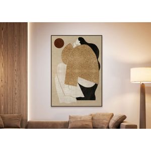 AMIT A ΠΙΝΑΚΑΣ ΔΙΑΚΟΣΜΗΤΙΚΟΣ ΜΕ ΚΟΡΝΙΖΑ 80x120x4.3 ΚΑΜΒΑΣ ΜΠΕΖ ΛΕΥΚΟ ΜΑΥΡΟ PS