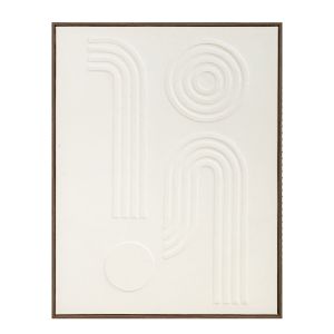 CURVA 1 ΠΙΝΑΚΑΣ ΔΙΑΚΟΣΜΗΤΙΚΟΣ ΜΕ ΚΟΡΝΙΖΑ 70x90x3.8cm ΚΑΜΒΑΣ BEIGE BEIGE ΞΥΛΟ ΦΥΣΙΚΟ