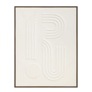 CURVA 2 ΠΙΝΑΚΑΣ ΔΙΑΚΟΣΜΗΤΙΚΟΣ ΜΕ ΚΟΡΝΙΖΑ 70x90x3.8cm ΚΑΜΒΑΣ BEIGE BEIGE ΞΥΛΟ ΦΥΣΙΚΟ