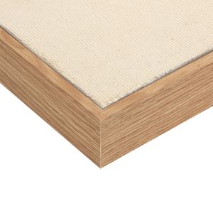 LA ROCCIA I ΠΙΝΑΚΑΣ ΔΙΑΚΟΣΜΗΤΙΚΟΣ ΜΕ ΚΟΡΝΙΖΑ 80x80x3.8cm ΚΑΜΒΑΣ ΚΑΦΕ BEIGE ΞΥΛΟ ΦΥΣΙΚΟ