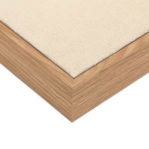 LA ROCCIA II ΠΙΝΑΚΑΣ ΔΙΑΚΟΣΜΗΤΙΚΟΣ ΜΕ ΚΟΡΝΙΖΑ 80x80x3.8cm ΚΑΜΒΑΣ ΚΑΦΕ BEIGE ΞΥΛΟ ΦΥΣΙΚΟ