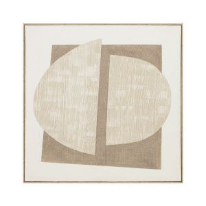 LIGHT MOUNT A ΠΙΝΑΚΑΣ ΔΙΑΚΟΣΜΗΤΙΚΟΣ ΜΕ ΚΟΡΝΙΖΑ 80x80x3.8cm ΚΑΜΒΑΣ BEIGE BEIGE ΞΥΛΟ ΦΥΣΙΚΟ