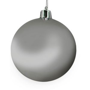 SILVER ΧΡΙΣΤΟΥΓΕΝΝΙΑΤΙΚΗ ΜΠΑΛΑ 25x25x25 ΠΛΑΣΤΙΚΟ ΑΣΗΜΙ