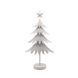 DAINTY CHRISTMAS DECORATION TREE 34x14x67.5 METAL WHITE