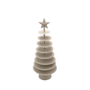 ALBERO CHRISTMAS DECORATION TREE 17.5x17.5x44 METAL BEIGE