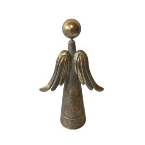 ADEN CHRISTMAS DECORATION ANGEL 21x11x42.5 METAL BROWN GOLD