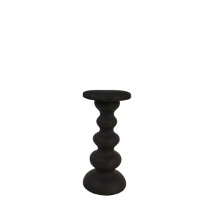 ALISI DECORATION CANDLEHOLDER 10x10x21 POLYRESIN BLACK