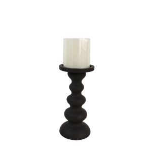 ALISI DECORATION CANDLEHOLDER 10x10x21 POLYRESIN BLACK